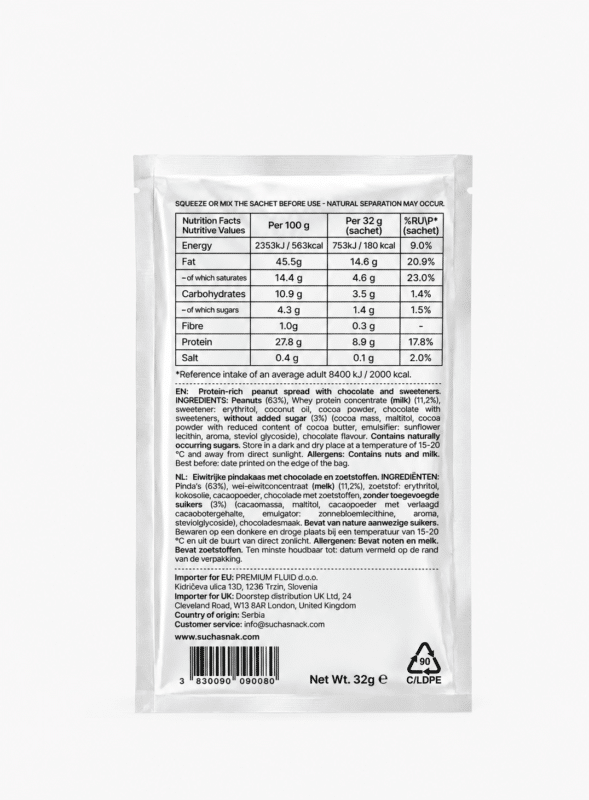 peanut protein spread specification